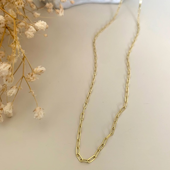 🎉HP🎉Paper Clip Necklace | 14k Gold Filled - Picture 2 of 5